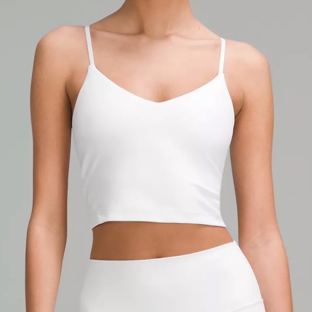 lululemon Align Cropped Cami Tank Top. Size 6. White.